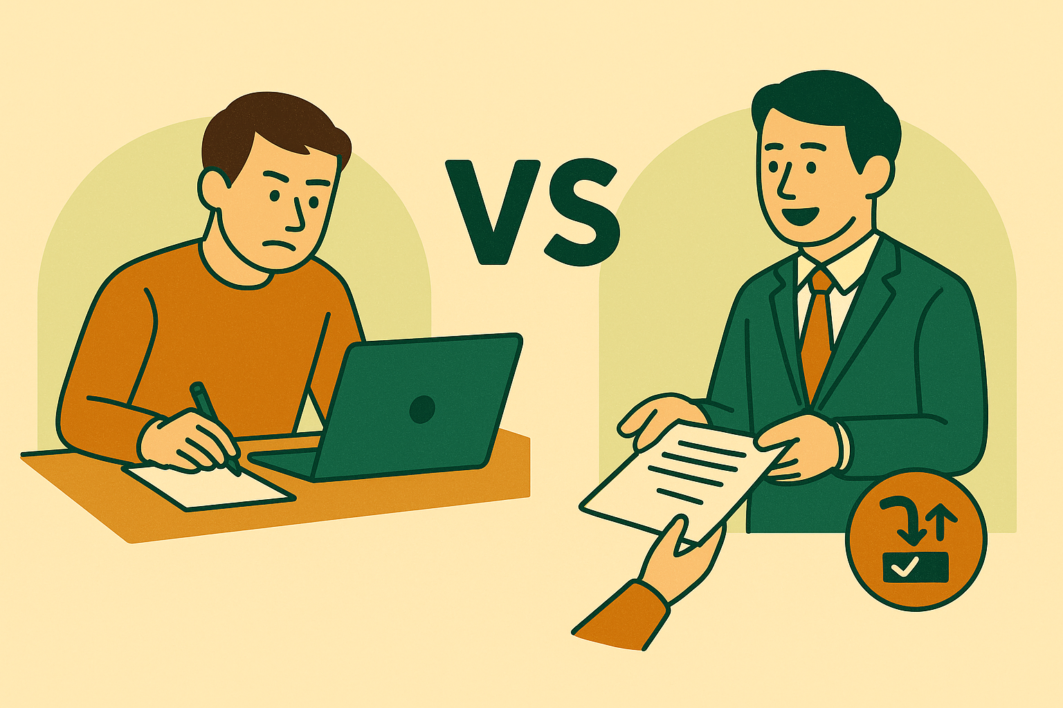 「あなたはどっち？自分でやる派？プロに任せる派？補助金申請、賢い選択の見極め方」｜行政書士阿部総合事務所