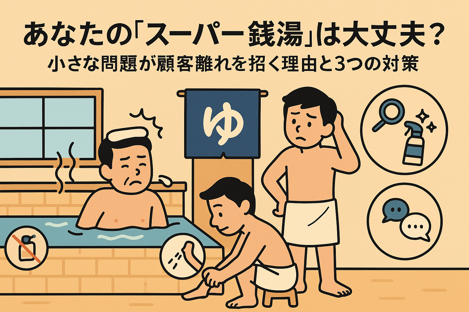 「あなたの『スーパー銭湯』は大丈夫？小さな問題が顧客離れを招く理由と3つの対策」 ｜行政書士阿部総合事務所