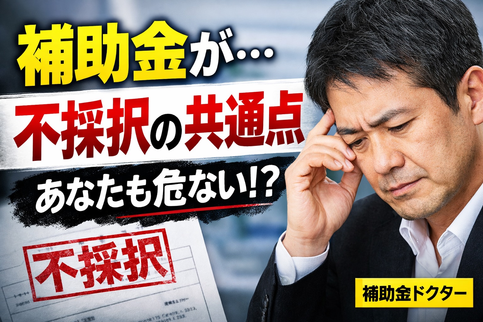 【22次ものづくり補助金】「不採択の理由3つ」から採択へ反転するための完全ガイド