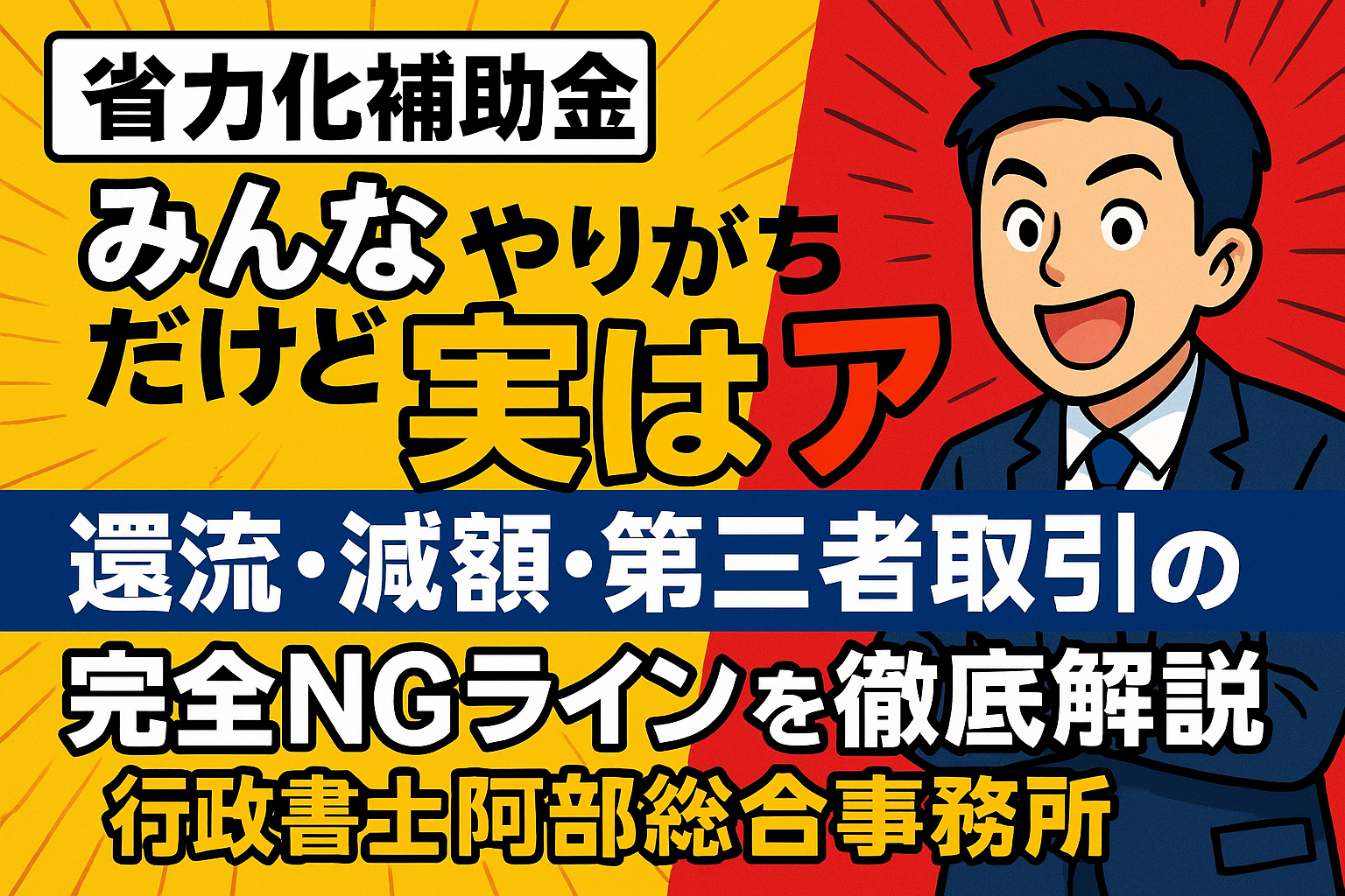 【省力化補助金】“みんなやりがちだけど実はアウト”|還流・減額・第三者取引の完全NGラインを徹底解説
