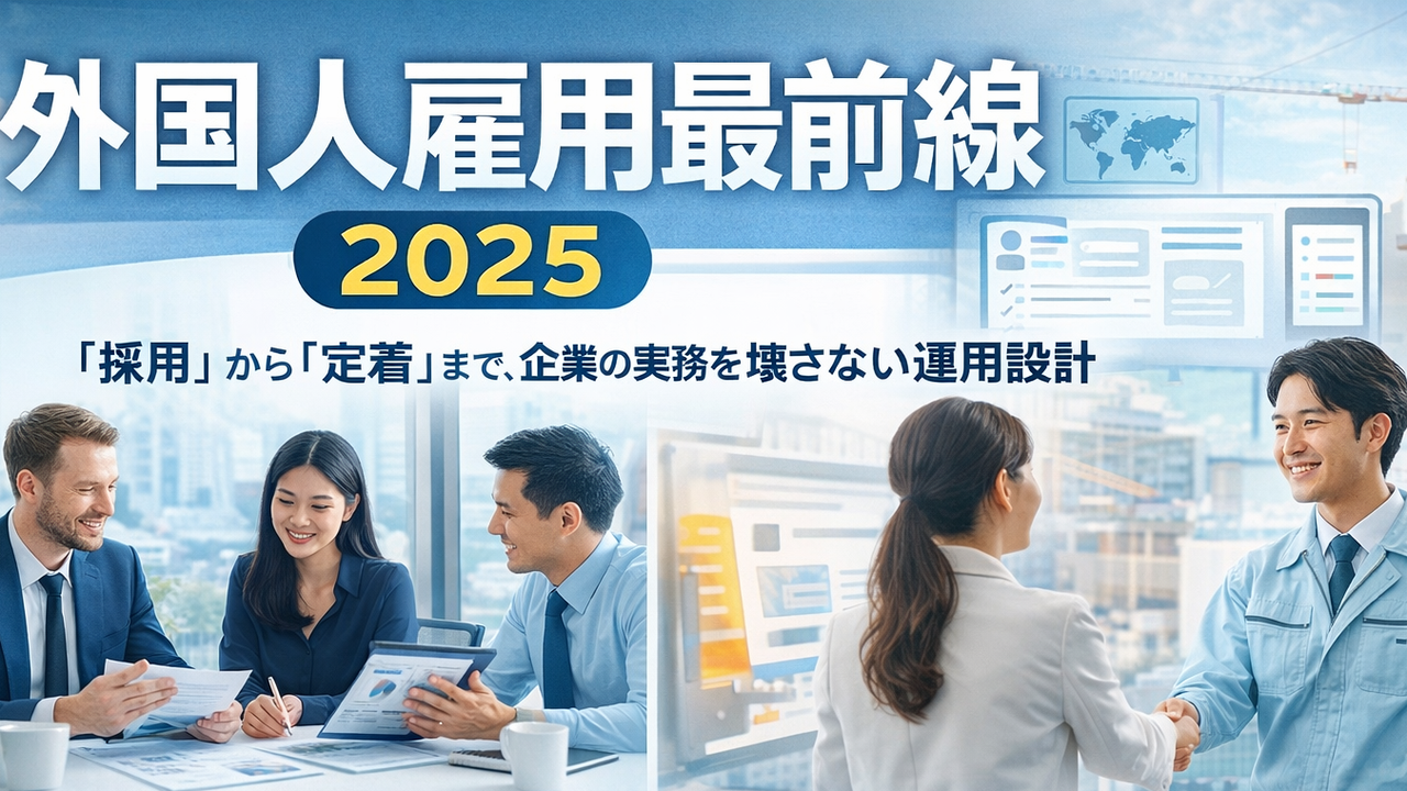 外国人雇用最前線（2025）「採用」から「定着」まで、企業の実務を壊さない運用設計｜行政書士阿部総合事務所