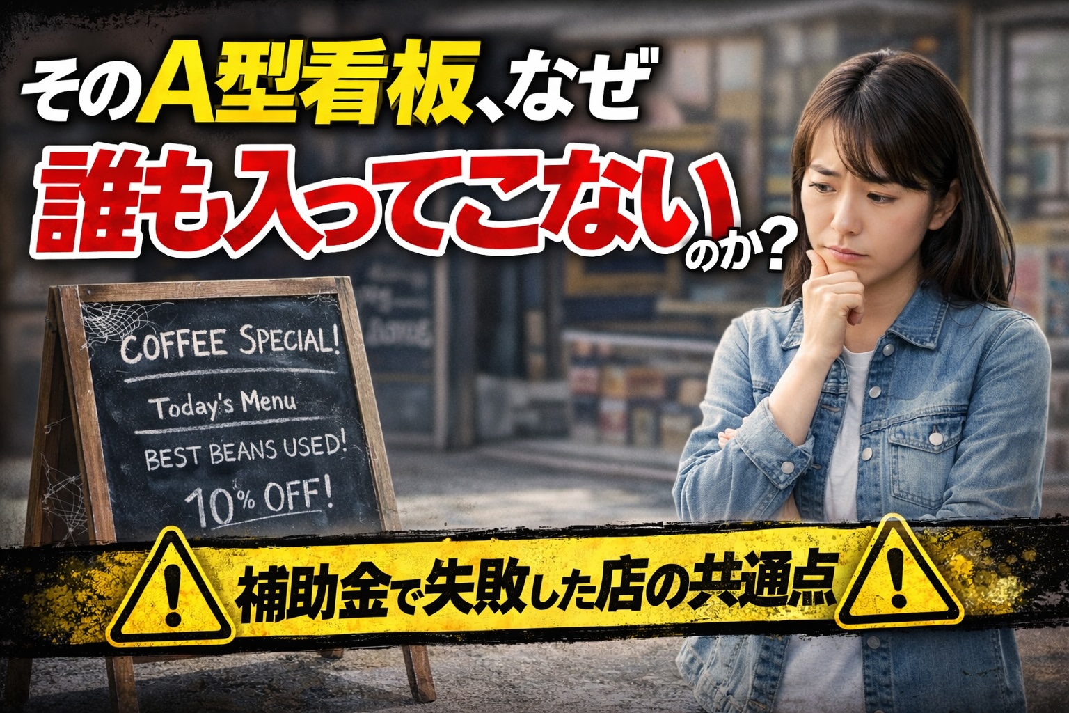 「そのA型看板、なぜ“誰も入ってこない”のか？──補助金で失敗した店の共通点」