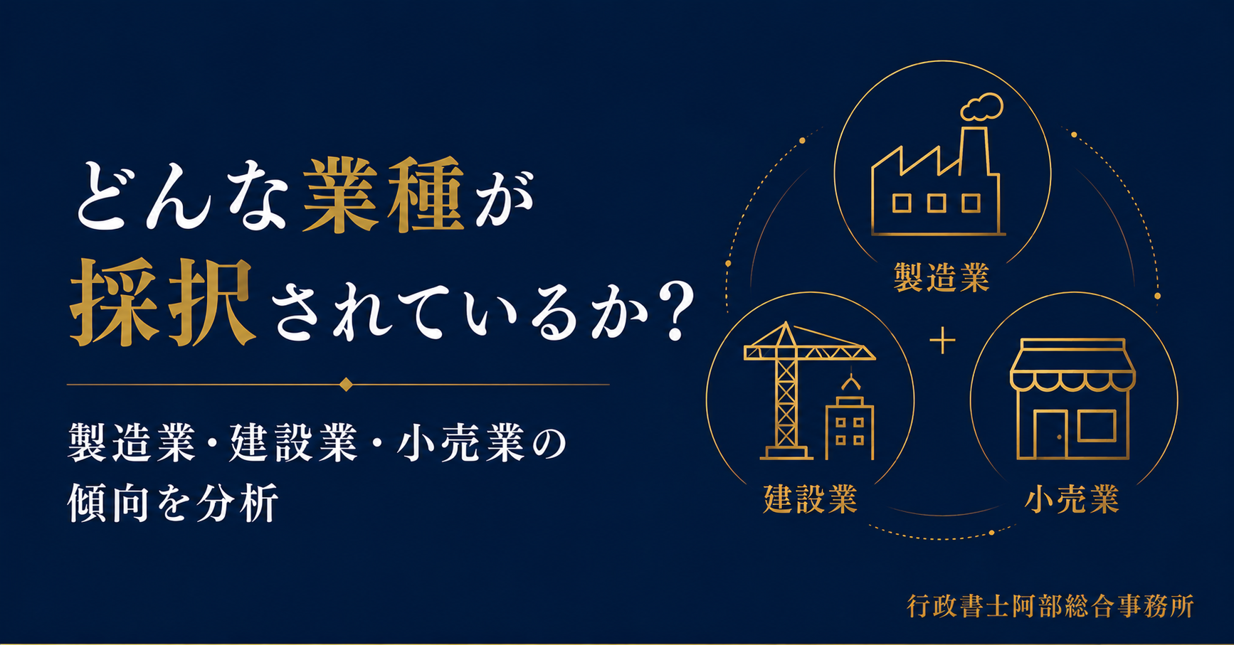 【新事業進出補助金】どんな業種が通っているか？製造業・建設業・小売業の傾向分析