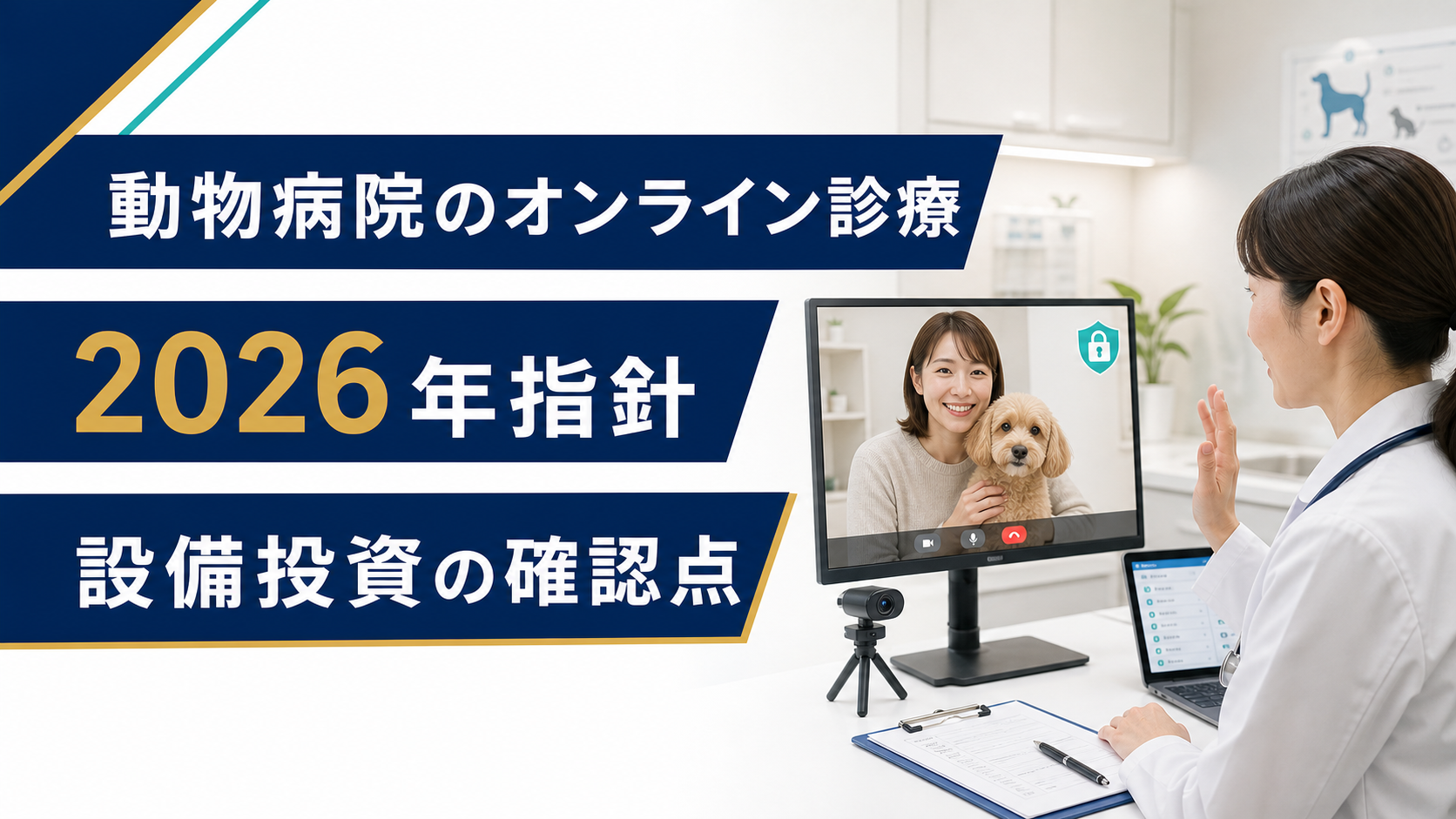動物病院のオンライン診療と2026年指針を示すアイキャッチ